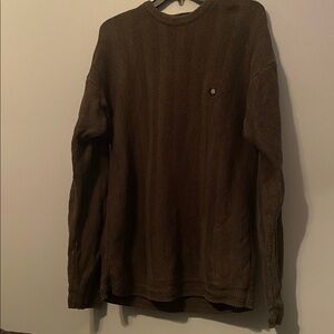 VINTAGE Chaps Ralph Lauren Sweater Mens Green Crew-Neck Sweater Size XL